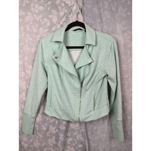 H by Halston Moto Jacket / French Terry Knit / Cardigan Size 8